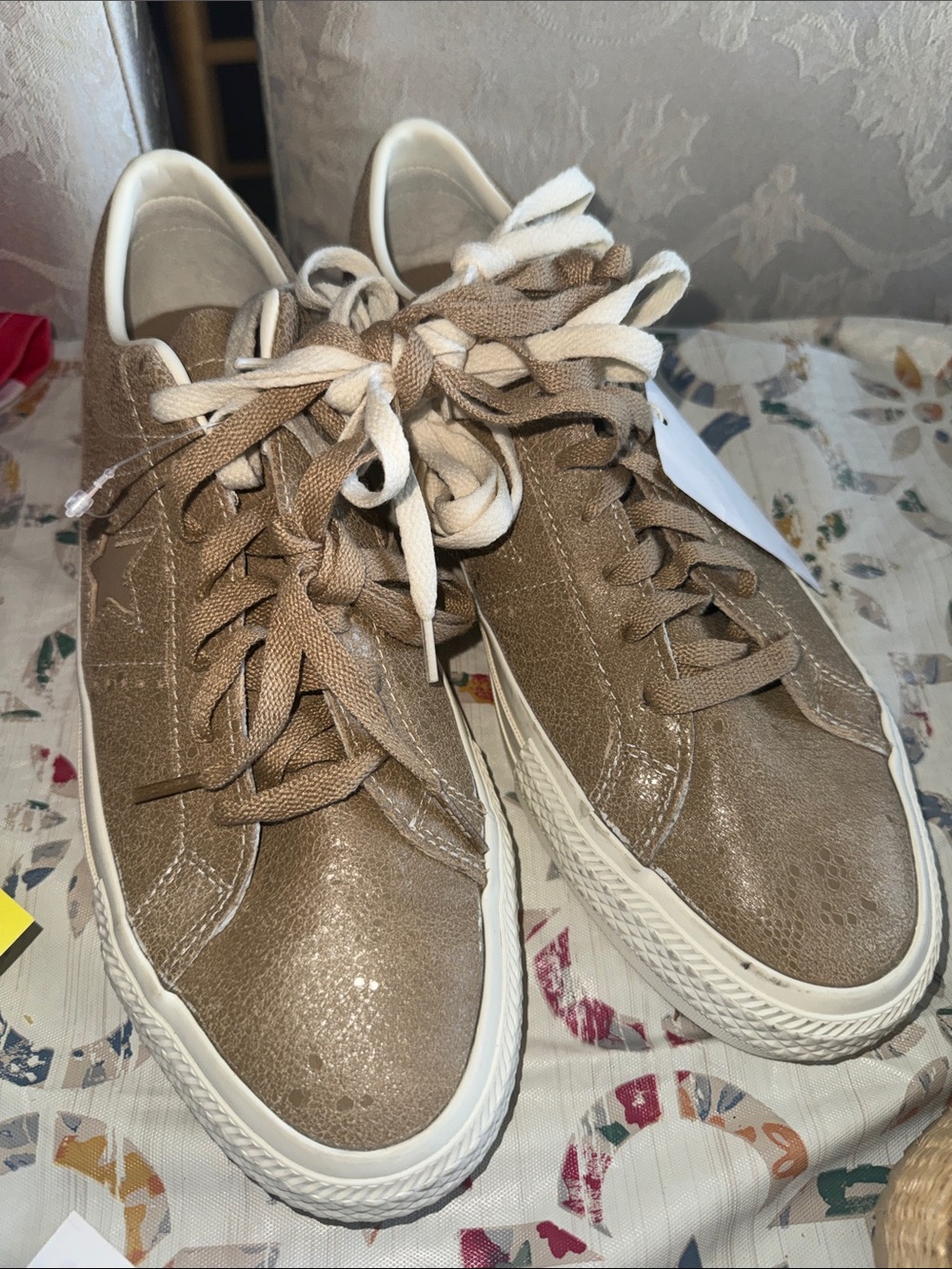 Converse Women's Metallic Tan Low-Top Sneakers